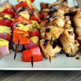 Honey Chicken and Veggie Kabobs