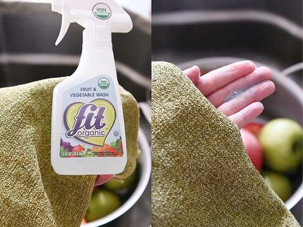 Fit fresh wash and scrubby cloth.