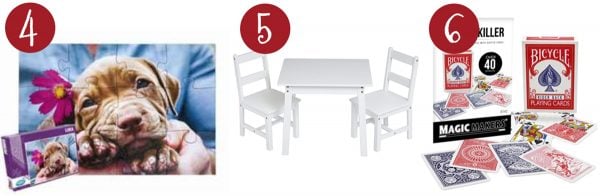 personalized puzzle, kid table, killer card tricks set