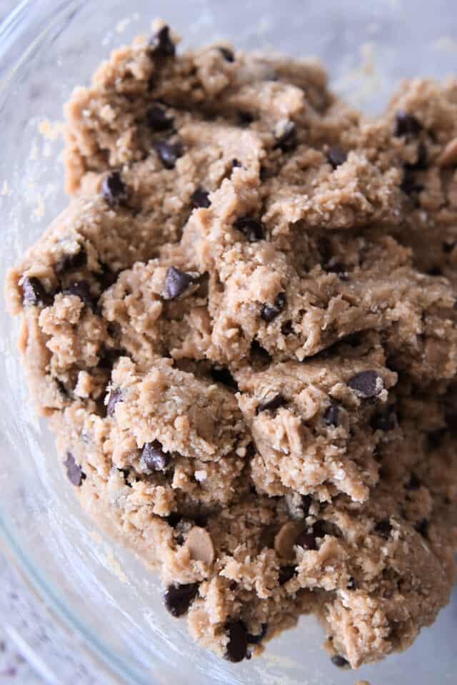 Chocolate chip oatmeal peanut butter cookie dough.