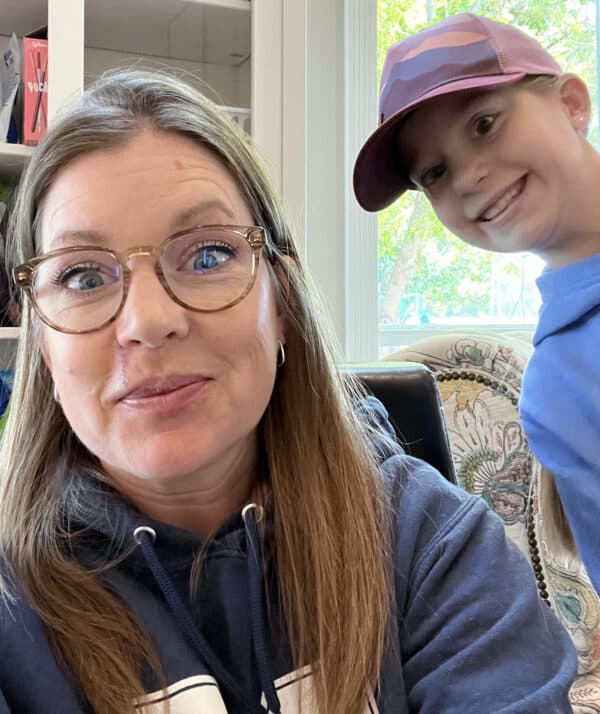 Mother and daughter selfie.