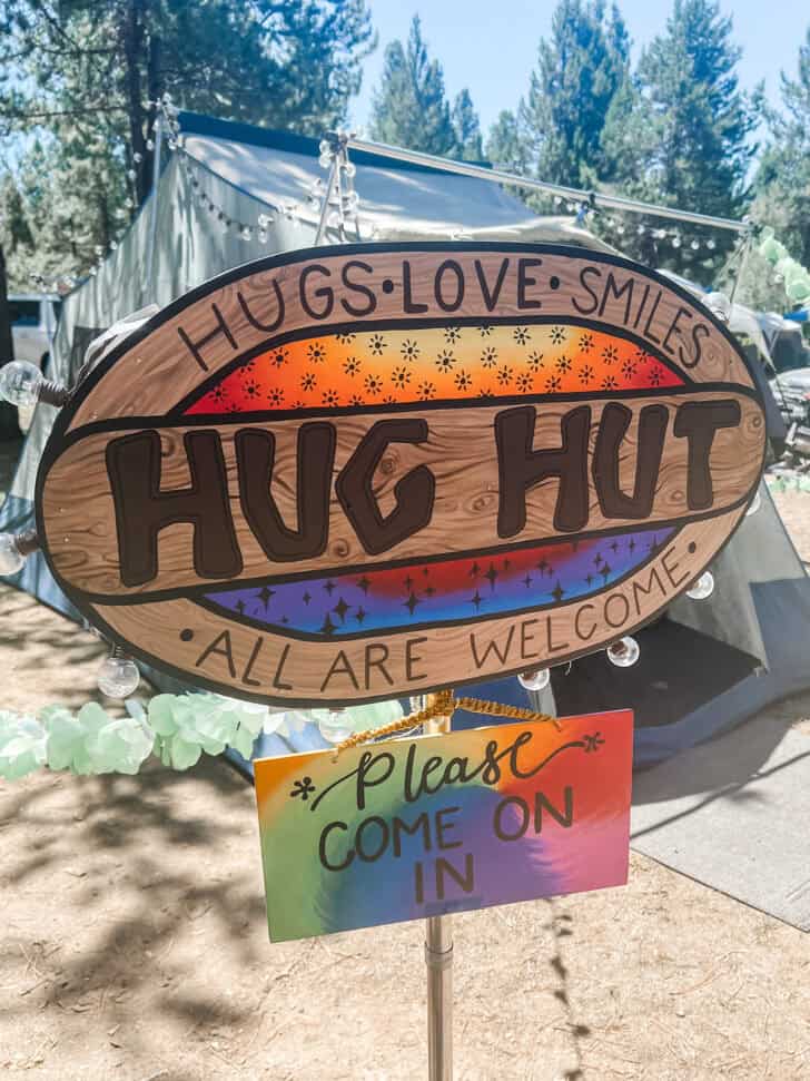 Hug hut at church camp