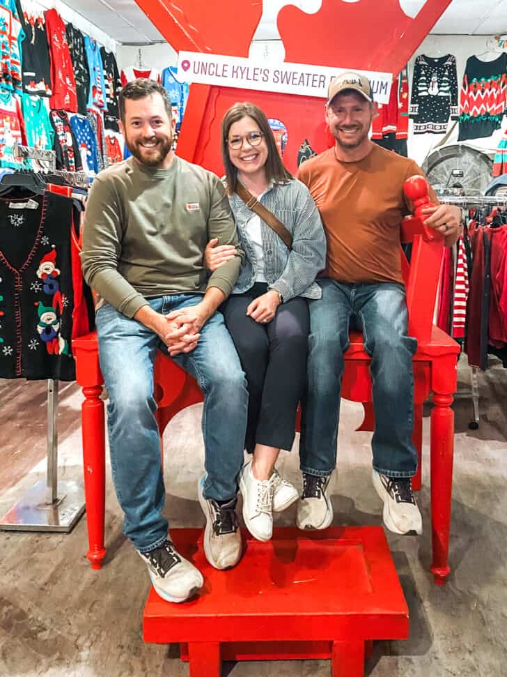 Picture in big santa chair