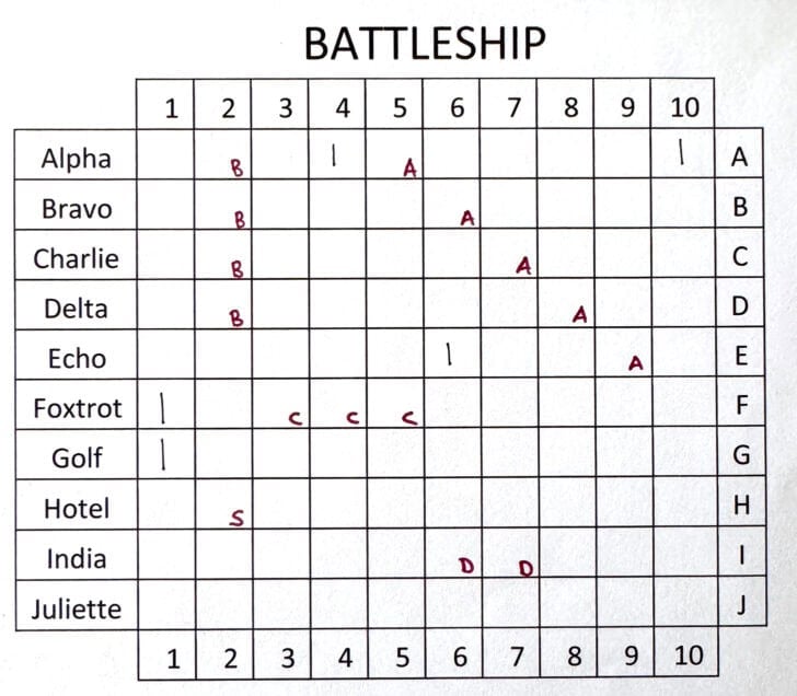 Paper Battleship Game