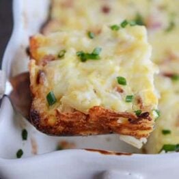 Cheesy Hash Brown Egg Breakfast Bake
