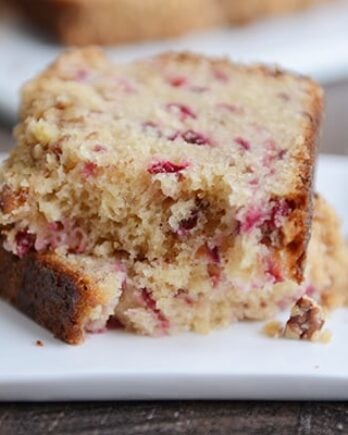 Streusel Topped White Chocolate Cranberry Bread