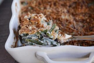 From-Scratch Homemade Green Bean Casserole with Extra Crunchy Topping