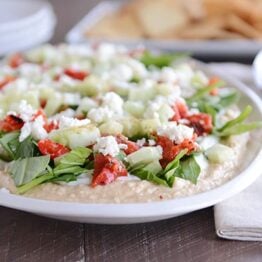 Layered Greek Hummus Dip