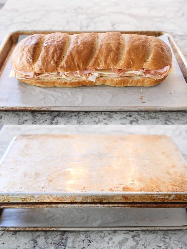 Assembling sheet pan panini.